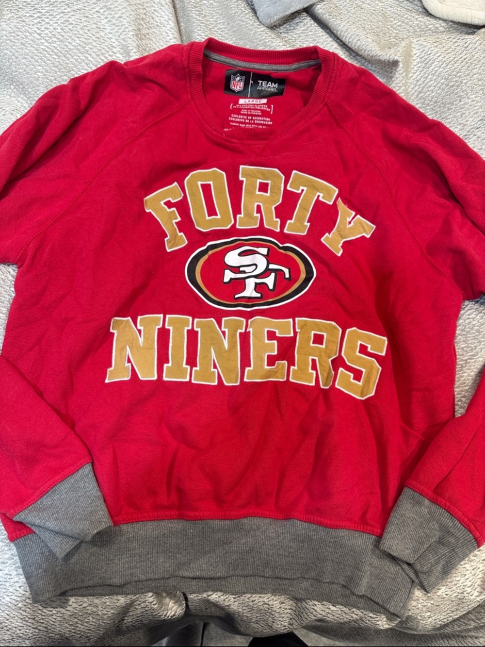 San Francisco 49ers Red NFL Crewneck Sweatshirt